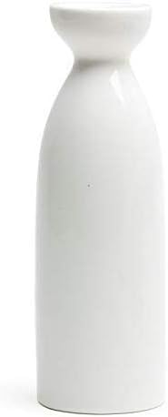 JapanBargain 2722x6, Pack of 6 Porcelain Sake Bottle Sake Carafe Japanese Wine Decanter Dishwasher and Microwave Safe, 7.5 ounce, White