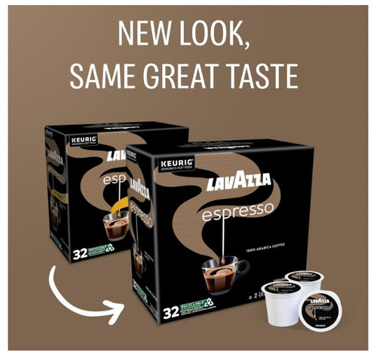Lavazza Espresso Single-Serve Coffee K-Cups for Keurig Brewer, 32 Count