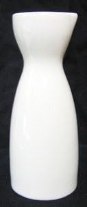 JapanBargain 2723, White Porcelain Sake Carafe Sake Bottle for Cold Sake and Hot Sake Microwave Safe, 4 ounce