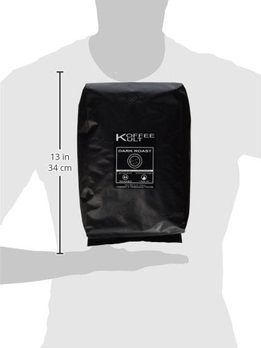 Koffee Kult Dark Roast Whole Bean Coffee 100% Arabica Coffee Beans, Gourmet Artisan Blend with Chocolate & Cinnamon Notes - 80oz Resealable Bag