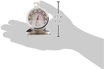 "CDN Oven Thermometer ProAccurate®, Easy-to-Read 2"" Dial, Stainless Steel Housing, Temperature Zones, Stand or Hang, Monitor Oven Temperatures, NSF Certified - DOT2 "