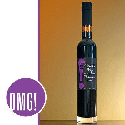 OMG! Oils: Gourmet Vanilla Fig Barrel-Aged Balsamic Vinegar (Perfect for Dipping, Marinades, Glazing and Topping!), 375ml/12.7oz??,<div>