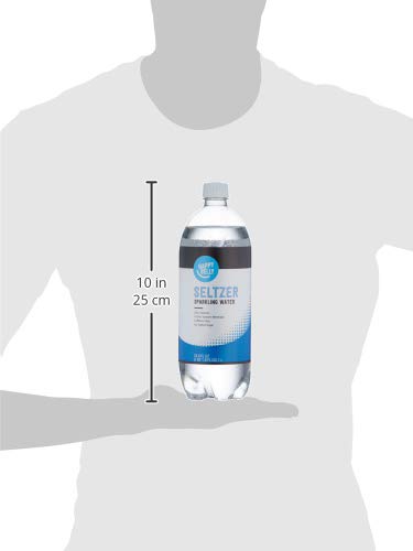 Amazon Brand - Happy Belly Seltzer Sparkling Water, 33.8 fl oz (Pack of 2)
