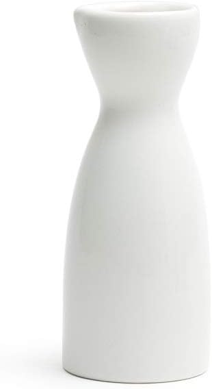 JapanBargain, Porcelain Sake Carafe Sake Bottle for Cold Sake and Hot Sake Microwave Safe (6, 4 oz - White)