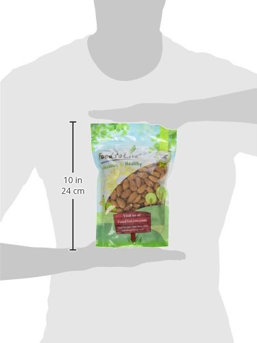 Food to Live California Almonds, 1 Pound – Supreme, Whole, Raw, Unsalted, Unroasted Nuts, Natural.