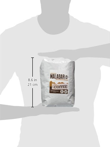 Fresh Roasted Coffee, Indian Monsoon Malabar, 2 lb (32 oz), Light Roast, Kosher, Whole Bean