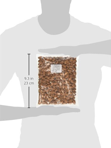 Dry Roasted Unsalted Nonpareil Supreme California Almonds (1 Lb.) - Vegan & Keto Friendly - Oven Roasted in Small Batches for Added Freshness - Farm Fresh Nuts Brand