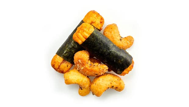 Yupik Sushi Cashew Mix, 1 lb (16 oz), Non-GMO, Vegan, Crunchy Savory Snack with Rice Crackers, Dried Seaweed, Sushi-Flavored Nuts & Shichimi Togarashi Spices, Asian-Inspired Party Snack