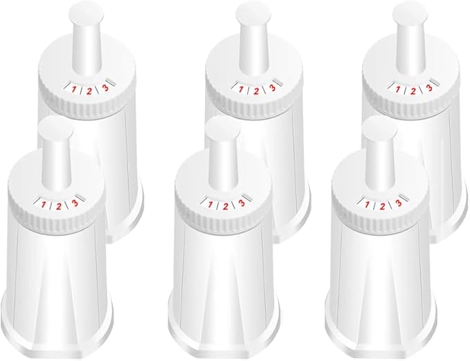 Filter - Replacement Water Filter Compatible with Breville Sage Claro Swiss For Oracle, Barista & Bambino - Compare to Part #BES008WHT0NUC1.Pack of 6竊뉶irst use without adding coffee powderç«?,<div>