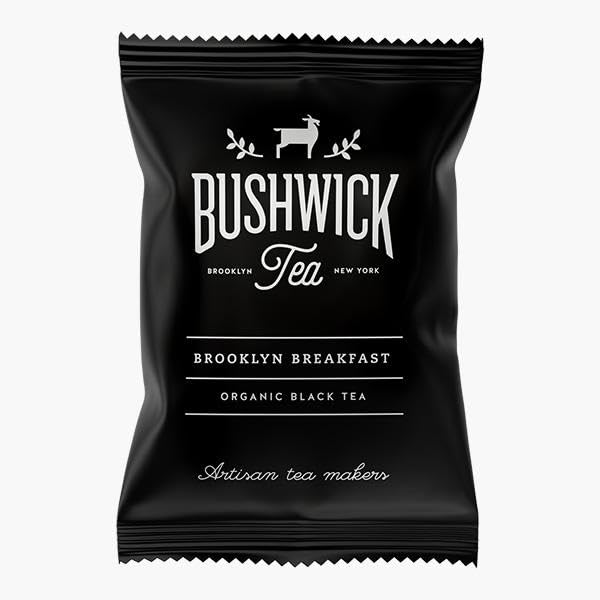 (100 Sachets) Bushwick Tea | Brooklyn Breakfast Tea | Organic Full Leaf Black Tea Blend from Assam and Nilgiri | Rich & and Malty | No Added Sugar | Non-GMO (100 Sachets)