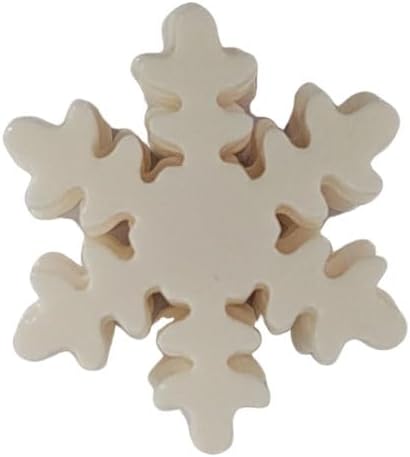50Pcs Edible Cupcake Toppers Snowflakes for Cake Decorating Christmas Winter Frozen Birthday Party Decoration White