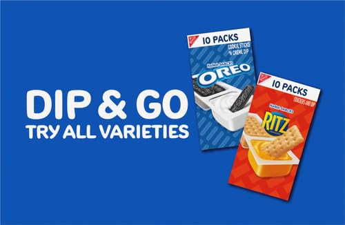 Handi-Snacks OREO Cookie Sticks 'N Creme Dip Snack Packs, 20 Snack Packs (Pack of 2)