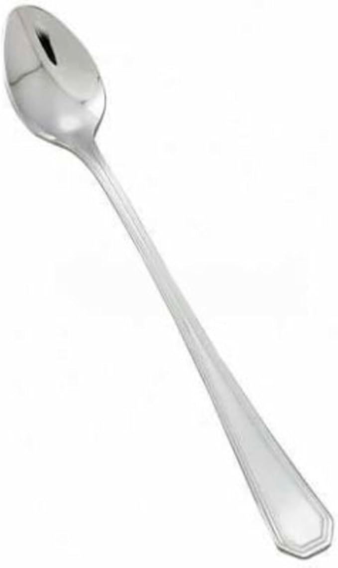 Winco 12-Piece Victoria Iced Teaspoon Set, 18-8 Stainless Steel,Silver