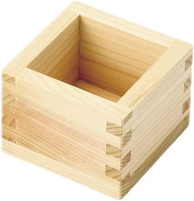 JapanBargain, 4-Pack Small Hinoki Cypress Masu Sake Cups – Made in Japan Wooden Sake Box Cups with Leak-Resistant Interlocking Joints, Natural Aroma – For Chilled Sake, 2 Ounce