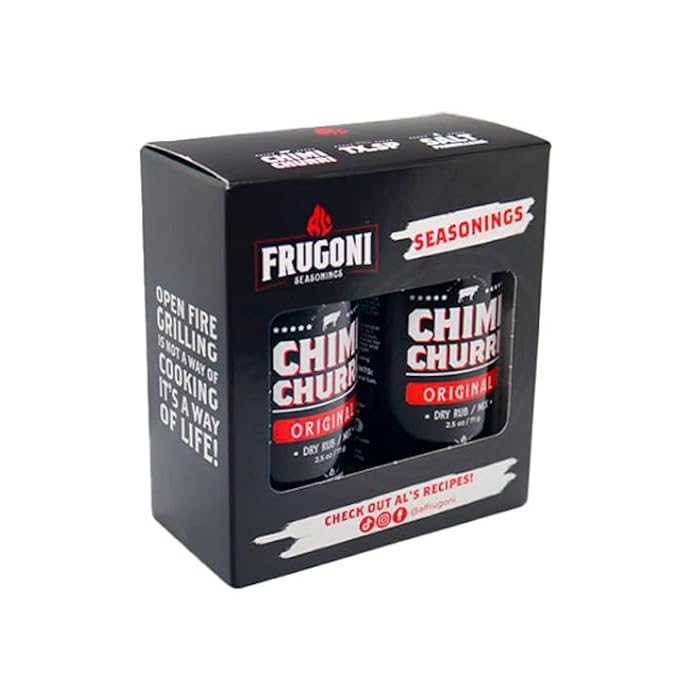 Al Frugoni- Chimichurri Combo- Original and Spicy- Rub, condiment,sauce and marinade (Chimi Churri Original, 2 Pack)