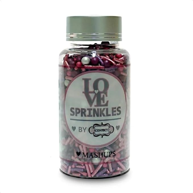 Confect Cake Decorating Sprinkles Mix ??Pink & Purple Jimmies with Pearl Sugar Balls ??Edible Cupcake & Cookie Topping for Baking, Party & Holiday Treats | Vegan, Gluten-Free, Soy-Free, Dairy-Free, Palm Oil-Free- 4.2 Oz