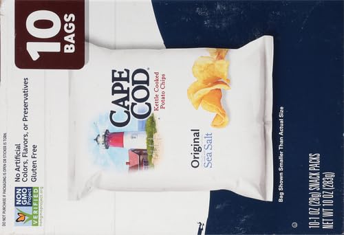 Cape Cod Potato Chips Original, 1 Oz, 10 Ct (Pack of 4)