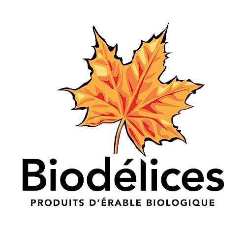 100% Pure Organic Maple Syrup, 100 ml (3.38 Fl Oz) - Premium Grade A - Quebec's Finest in Elegant Maple Leaf Bottle from Biodélices