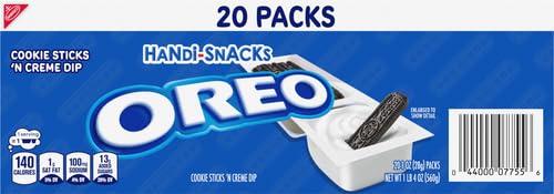 Handi-Snacks OREO Cookie Sticks 'N Creme Dip Snack Packs, 20 Snack Packs (Pack of 2)
