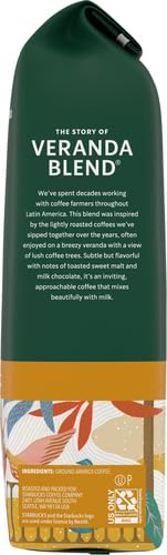 Starbucks Blonde Roast Ground Coffee ??Veranda Blend ??100% Arabica ??1 bag (18 oz.)