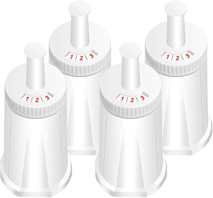 Filter - Replacement Water Filter Compatible with Breville Sage Claro Swiss For Oracle, Barista & Bambino - Compare to Part #BES008WHT0NUC1. Pack of 4竊뉶irst use without adding coffee powderç«?,<div>