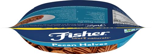 Fisher Chef's Naturals Pecan Halves 24oz (Pack of 2), Unsalted Raw Nuts for Cooking, Baking & Snacking, Vegan Protein, Keto Snack, Gluten Free