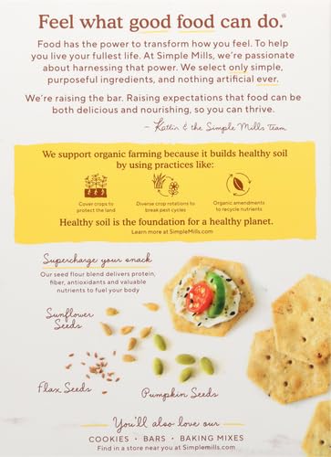 Simple Mills Organic Seed Crackers, Everything - Gluten Free, Vegan, Healthy Snacks, Paleo Friendly, 4.25 Ounce (Pack of 2)
