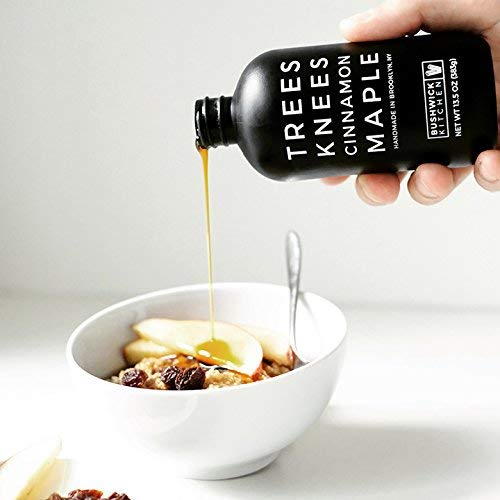 Trees Knees Cinnamon Maple, Organic Maple Syrup Infused with Cassia Cinnamon ,11.5 Ounce Bottle Vegan, Gluten Free, Paleo-friendly, Grade-A, Pure Maple Syrup, Foodie Gifts, Coffee Gifts, Cocktail Gifts
