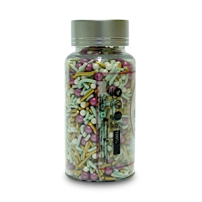 Confect Edible Sprinkles Mix ??Gold, Mint, Pink & Pearl Sugar Confetti for Cake Decorating ??Colorful Baking Topping for Cupcakes, Cookies, and Desserts | Vegan, Gluten-Free, Soy-Free, Dairy-Free, Palm Oil-Free ??4.2 Oz