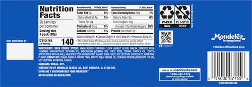Handi-Snacks OREO Cookie Sticks 'N Creme Dip Snack Packs, 20 Snack Packs (Pack of 2)