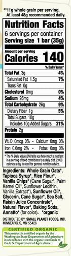 Cascadian Farm Organic Vanilla Chip Chewy Granola Bars, 6 Bars, 7.4 oz. (Pack of 4)