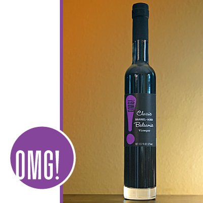 OMG! Oils: Gourmet Classic Barrel-Aged Balsamic Vinegar (Perfect for Dipping, Marinades, Glazing and Topping!), 375ml/12.7oz
