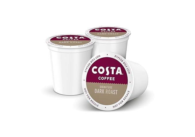 Costa Coffee Single Serve Pods Compatible with Keurig K-Cup Brewers Dark Roast, 60 count