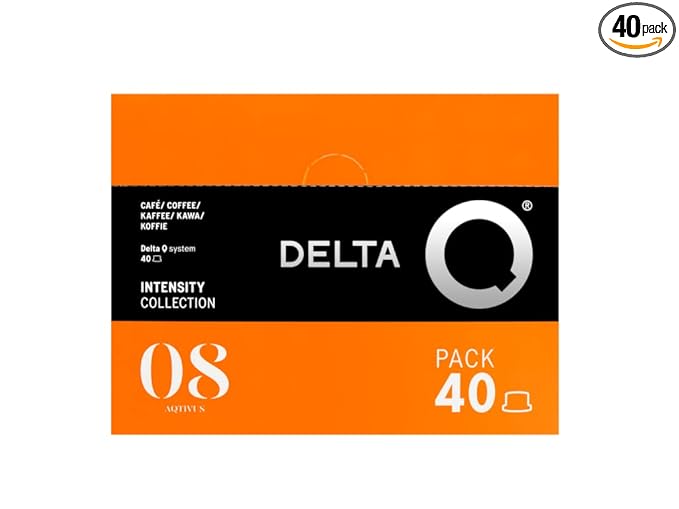 Delta Q Espresso Pods for Delta Q machines, aQtivus - Intensity 8, Notes of Roasted Nuts and Subtle Fruit, XL Pack - 40 Capsules
