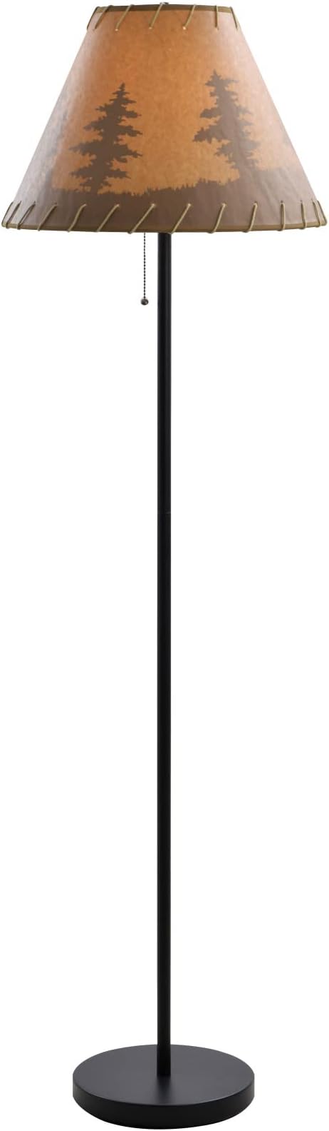 Catalina Lighting 19910-000 Rustic Cabin Lodge Floor Lamp, Standing Lamp, Living Room Light for Cabin or Home, LED Bulb NOT Included, 58", Brown Print