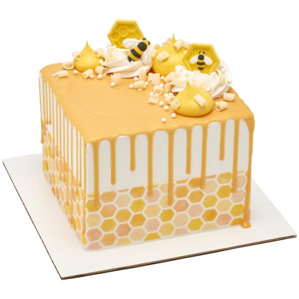 Honey Bee and Combs Edible Sugar Cake Toppers, 12 Count