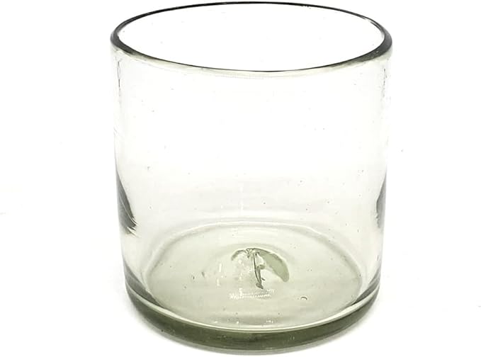 Clear 12 oz Large DOF Glasses (set of 6), Recycled Glass, Lead-free, Toxin-Free (12oz Large DOF)
