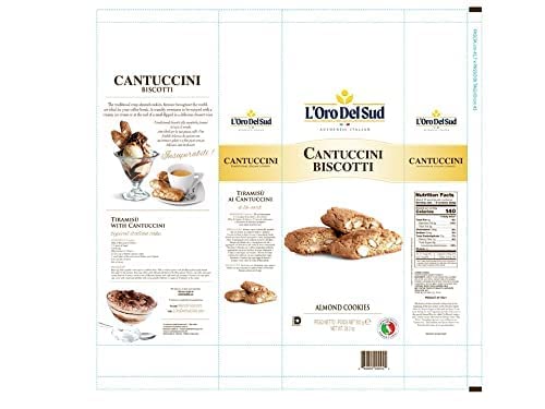 L'Oro del Sud, Traditional Almond Biscotti, Cantuccini d'Abruzzo, 800 G, 7 oz,