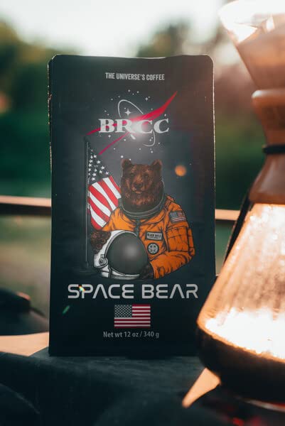 Black Rifle Coffee Company Space Bear, Light Roast Ground Coffee with Nutty Aromas and Citrus Floral and Black Tea Tasting Notes, Helps Support Veterans and First Responders, 12 Ounce Bag