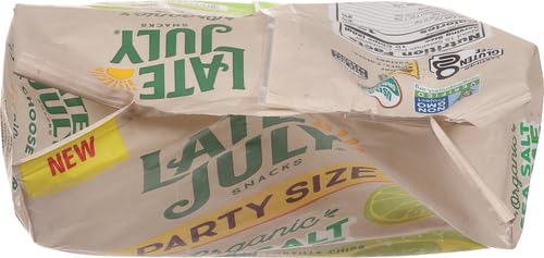 Late July Sea Salt & Lime Organic Tortilla Chips, 14.75 Oz Bag (Pack of 2)