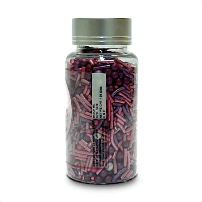 Confect Cake Decorating Sprinkles Mix ??Pink & Purple Jimmies with Pearl Sugar Balls ??Edible Cupcake & Cookie Topping for Baking, Party & Holiday Treats | Vegan, Gluten-Free, Soy-Free, Dairy-Free, Palm Oil-Free- 4.2 Oz