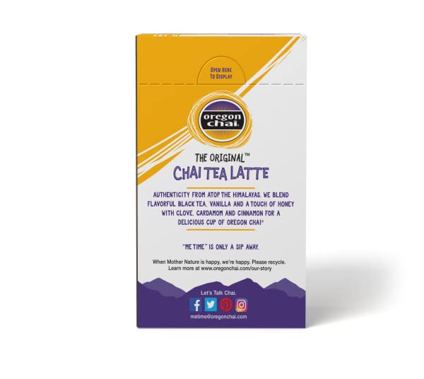 Oregon Chai Original Dry Chai Latte Mix, 8 Count (Pack of 4)