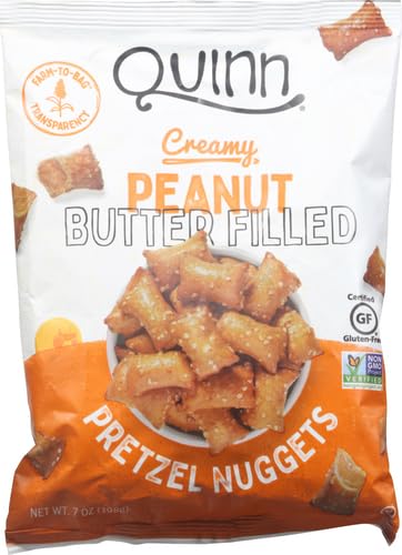 Quinn Snacks Peanut Butter Filled Pretzels, 7 Oz (Pack of 4)
