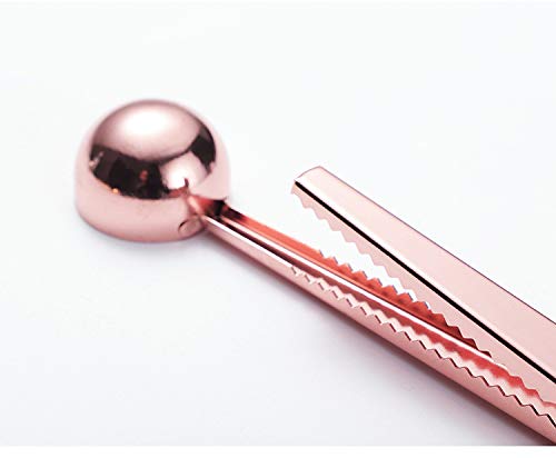 3 PCS Coffee Scoop with Clip 2 in 1 Stainless Steel