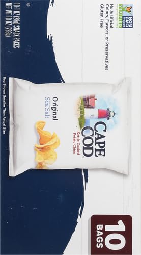 Cape Cod Potato Chips Original, 1 Oz, 10 Ct (Pack of 4)