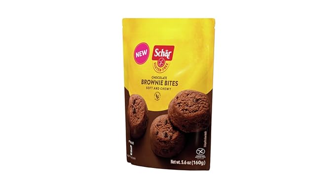 Schär Gluten-Free Chocolate Brownie Bites, 8-Pack ??Crispy Wafer Center, Smooth Premium Chocolate, Non-GMO, No Artificial Preservatives, Perfect Snack or Dessert