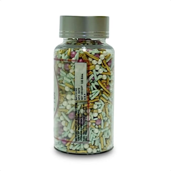 Confect Edible Sprinkles Mix ??Gold, Mint, Pink & Pearl Sugar Confetti for Cake Decorating ??Colorful Baking Topping for Cupcakes, Cookies, and Desserts | Vegan, Gluten-Free, Soy-Free, Dairy-Free, Palm Oil-Free ??4.2 Oz