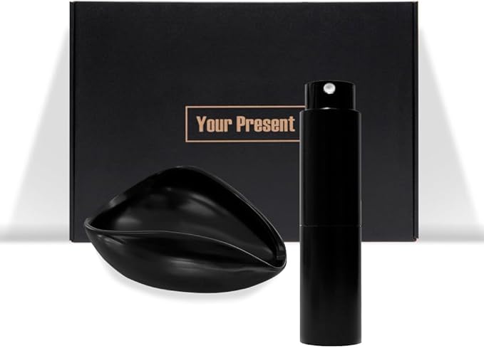Barista Warrior Coffee Bean Dosing Cup and Spray Bottle Kit - Ceramic Single Dosing Tray, Static Reducing Spray (Black)