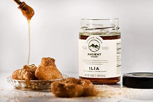 Organic Honey by Ancient Foods - Raw Unfiltered Authentic Organic Greek Honey from Greece | Unfiltered Wild Forest from Vordonia, Greece | 454g (Ilia)
