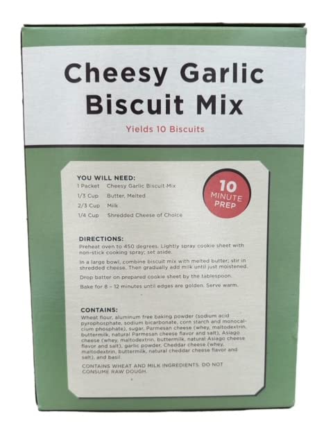 A Blend Above Cheesy Garlic Biscuit Mix - Easy to Bake, Makes 10 Biscuits, Breakfast Biscuits, Dinner Biscuits, Biscuit's & Gravy - Biscuit Mix Just Add Water - Perfect Addition to All Meals - 10 Servings